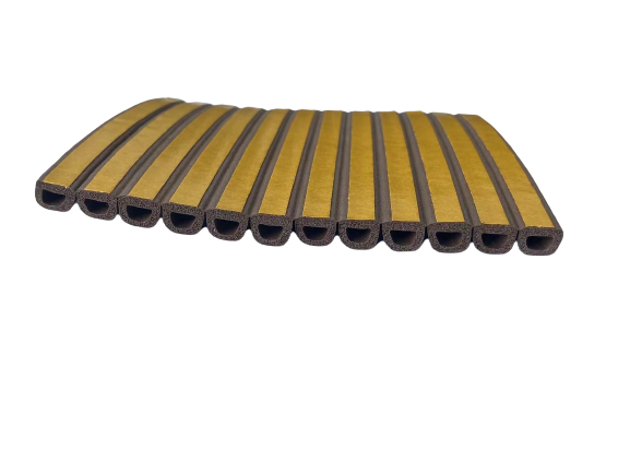 Customizable D-type EPDM Foam Sponge Self-Adhesive Rubber Sealing Strip for Industrial