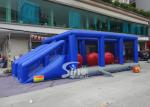 Outdoor double lane adults interactive inflatable assault course with big