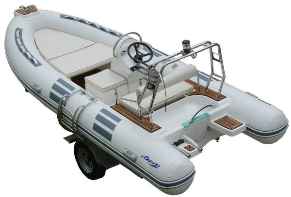Hand Made FRP Inflatable RIB Boats , Deep - V Fiberglass Hull Inflatable Fishing