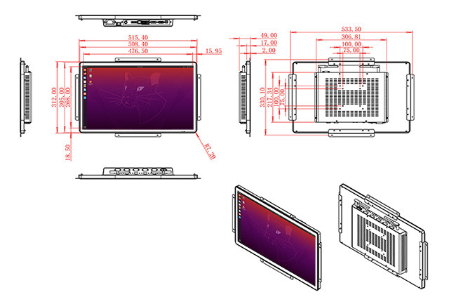 21.5-Inch Linux Touch Control Console for Digital Signage, Factory Dashboards, Transportation Hubs, and Exhibition Displays