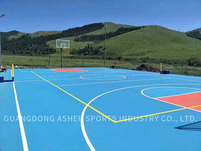 Smooth Surface Sport Court Tiles , Synthetic Acrylic Flooring Stadium Use
