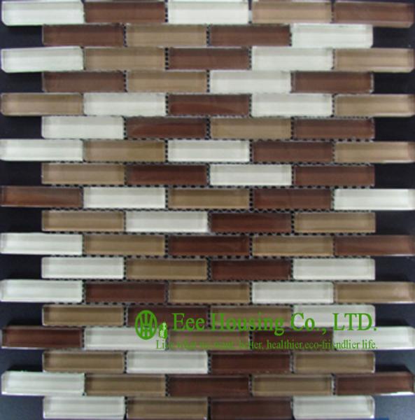 Dust-proof Glass Crystal Mosaic Tile For Bahroom/Kitchen, China Glass mosaic