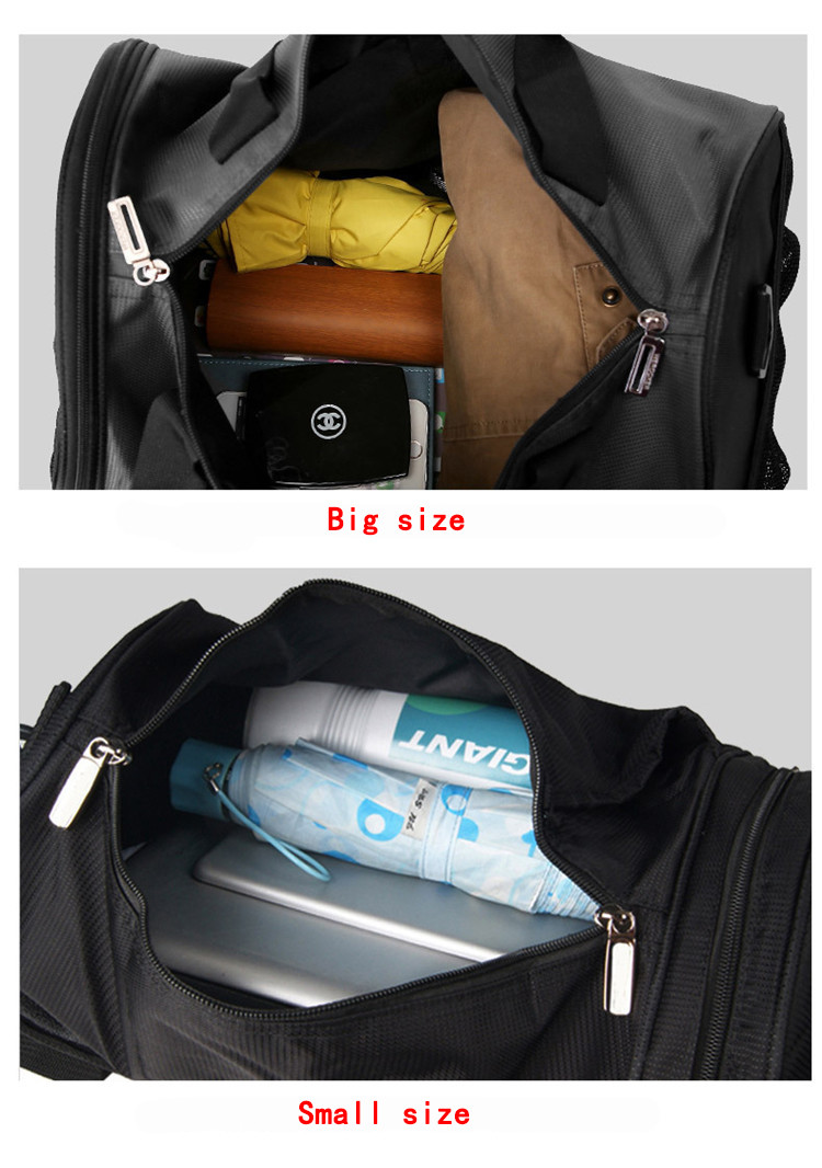 250MM Basketball Training Black Nylon Travel Gym Bag Duffle Gym Fitness
