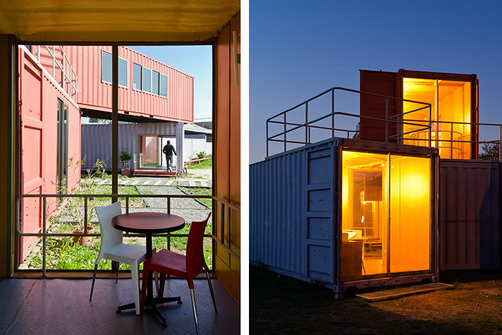 Full Decoration Pre Built Container Homes / Prefabricated Container House Country Side Holiday Camping