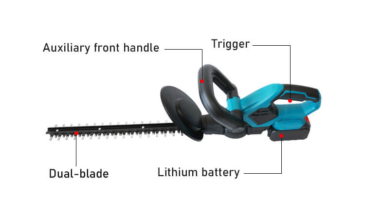 18IN-20IN Steel Blade Electric Hedge Trimmer 21V Cordless Battery Powered Hedge Trimmer