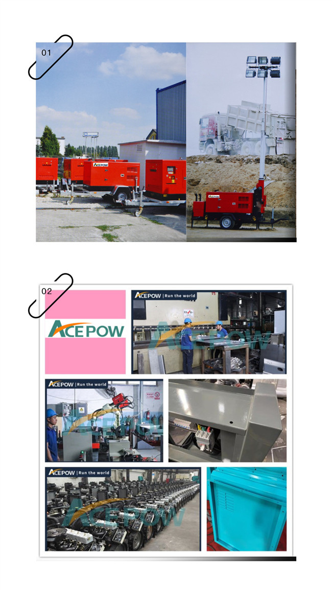 4 Wheels 94KVA 75KW Mobile Genset Trailer , Mobile Diesel Generators