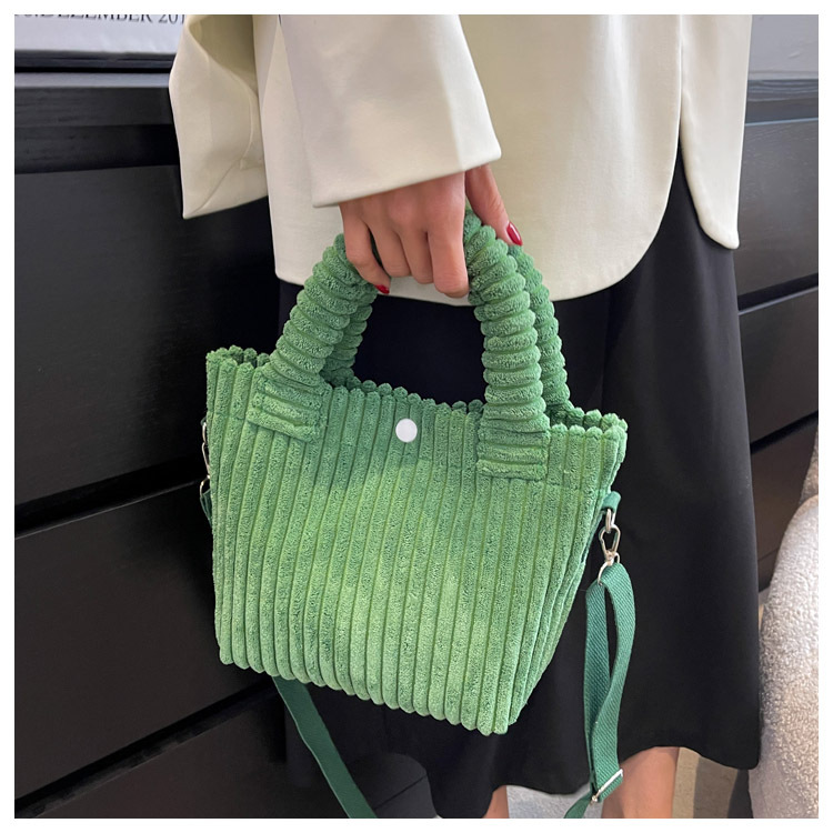 Factory Price Corduroy Women's Bag New Handbags Niche Versatile Bucket Shoulder Bags Female Nylon Button Crossbody Bags