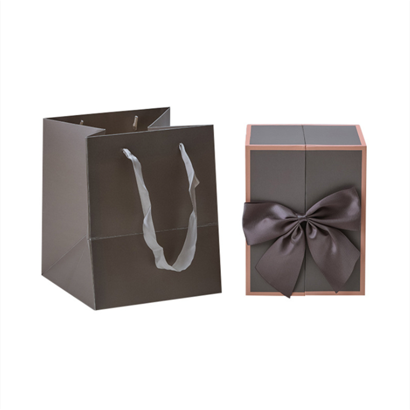UV Coating Custom Logo Design Double Door Cardboard Gift Box for Valentine's Day Gifts