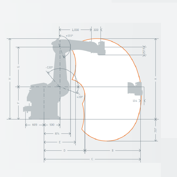KR 470 PA Used Kuka Robot Robot Palletizing 6 Axis With Payload 470kg