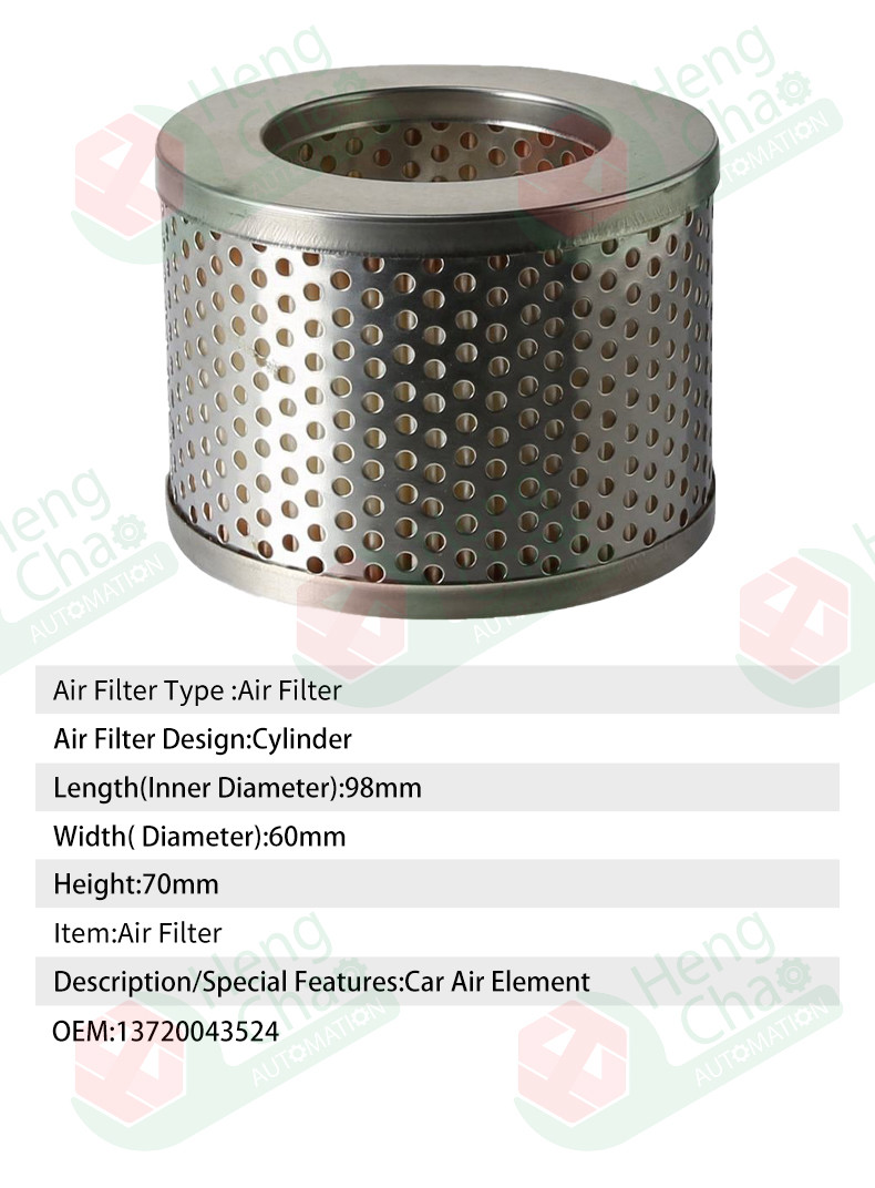 Filter Efficiency 95-99% Improve Air Inside The Car High Performance Auto Air Filter OEM 13720043524