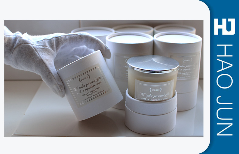 Yellow Color Cardboard Candle Boxes Candle Gift Tube Packaging