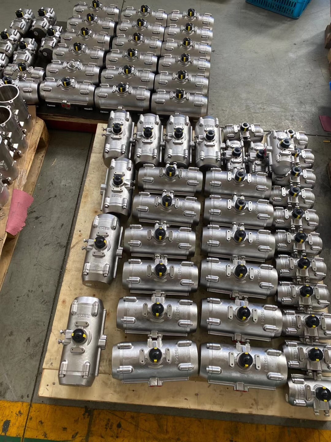 stainless steel 304/316 pneumatic rotary actuator DASR pneumatic actuated valve