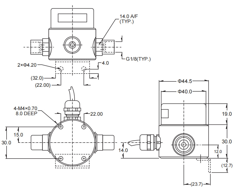 OEM 24V Liquid Differential Pressure Sensor 4-20mA 17 Bar