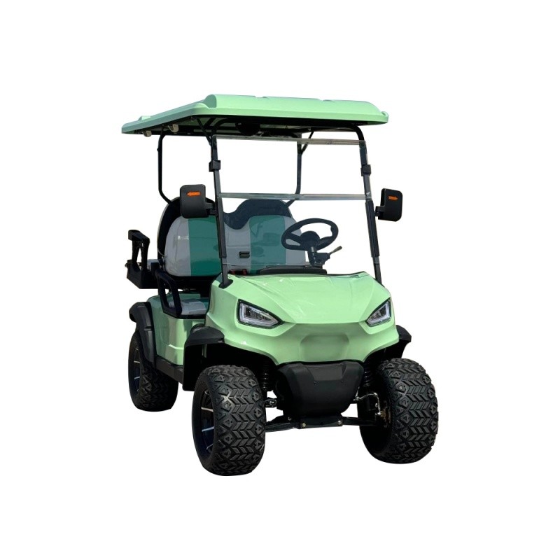 Green Color New 4 Seaters Golf Cart 4 Wheels Certificated 60v 100ah Lead-Acid Battery Minimum turning radius 5000mm