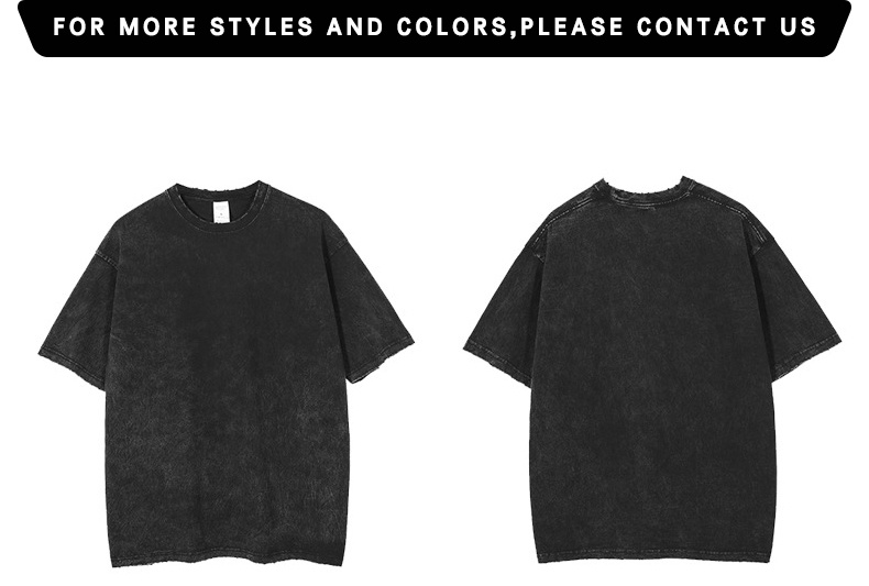 Mens Washed Vintage T-Shirt Wholesale Blank Cotton Acid Wash Tshirt Personalized Custom Oversized Vintage T Shirt