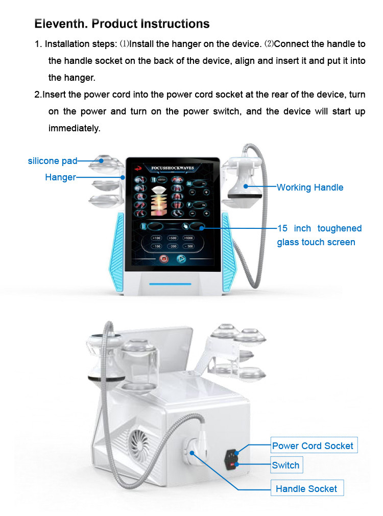 Focused Shock Wave Therapy EMFOCUS Regeneration Therapy Machine for Pain Relief