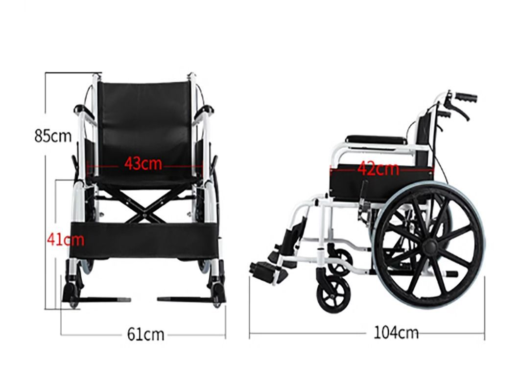 High Quality Cheap Lightweight Durable Folding Manual Aluminum Wheelchair