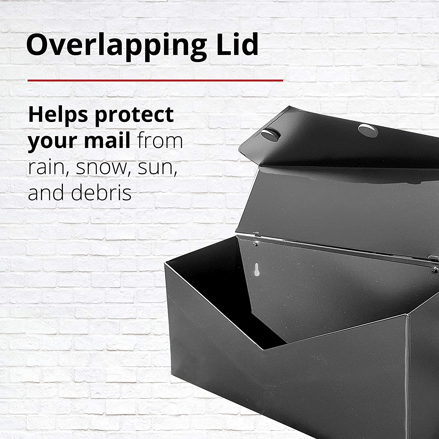 Custom Logo Printed Industrial Style Iron Wall Mount Post Box with Anti-rust Features