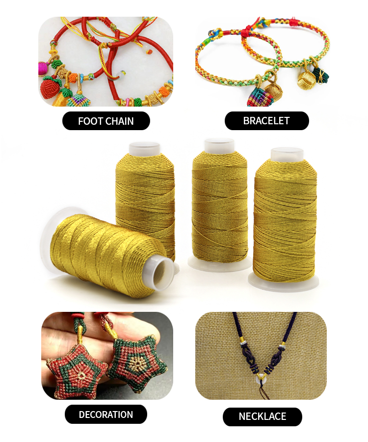 123g 6Ply Gold and Silver Silk Muti-Strands Embroidery Thread for Hand Craft Projects