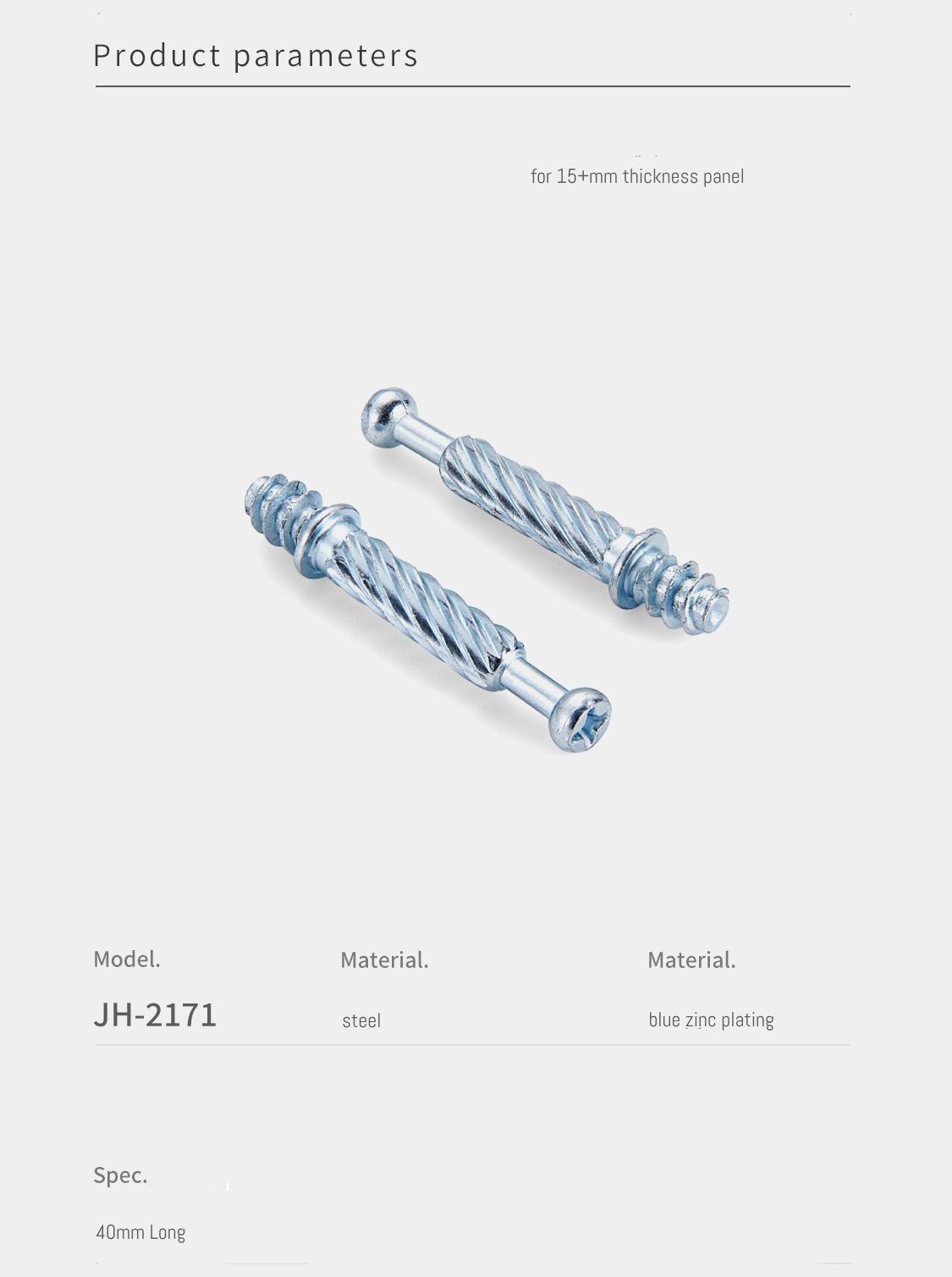 Minifix Spreading Bolts