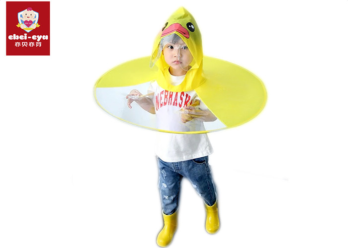 Waterproof Reusable Plastic Children Foldable Raincoat 90cm Height