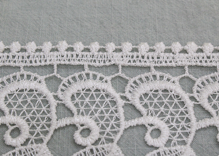 Retro Floral Venice Trim Edging Border Polyester Lace Ribbon For Bridal Gown
