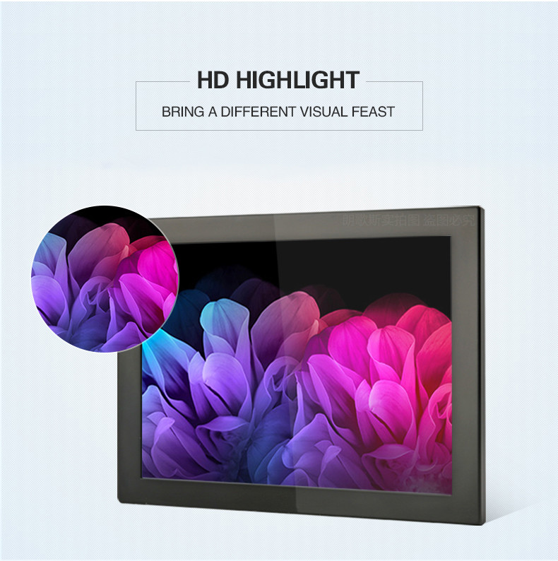 12In Embedded Capacitor Resistor Hanging Digital Signage With Aluminum Frame