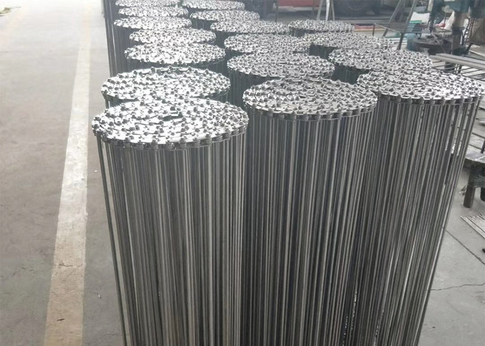 Sus 304 Rod Conveyor Belt Food Grade Long Distances Stable Surface Transport