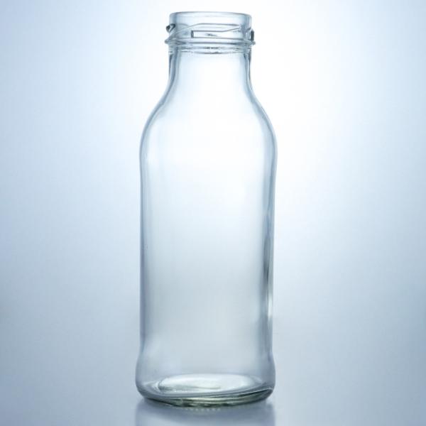 250ml Round Glass Food Jar for Milk Juice Fruit Tea Customized Logo and Glass
