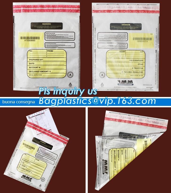 Document safe tamper proof bank deposit bag, Steb Plastic Money Pe Bank Deposit Coin Security Pouch Bags With Seal For C