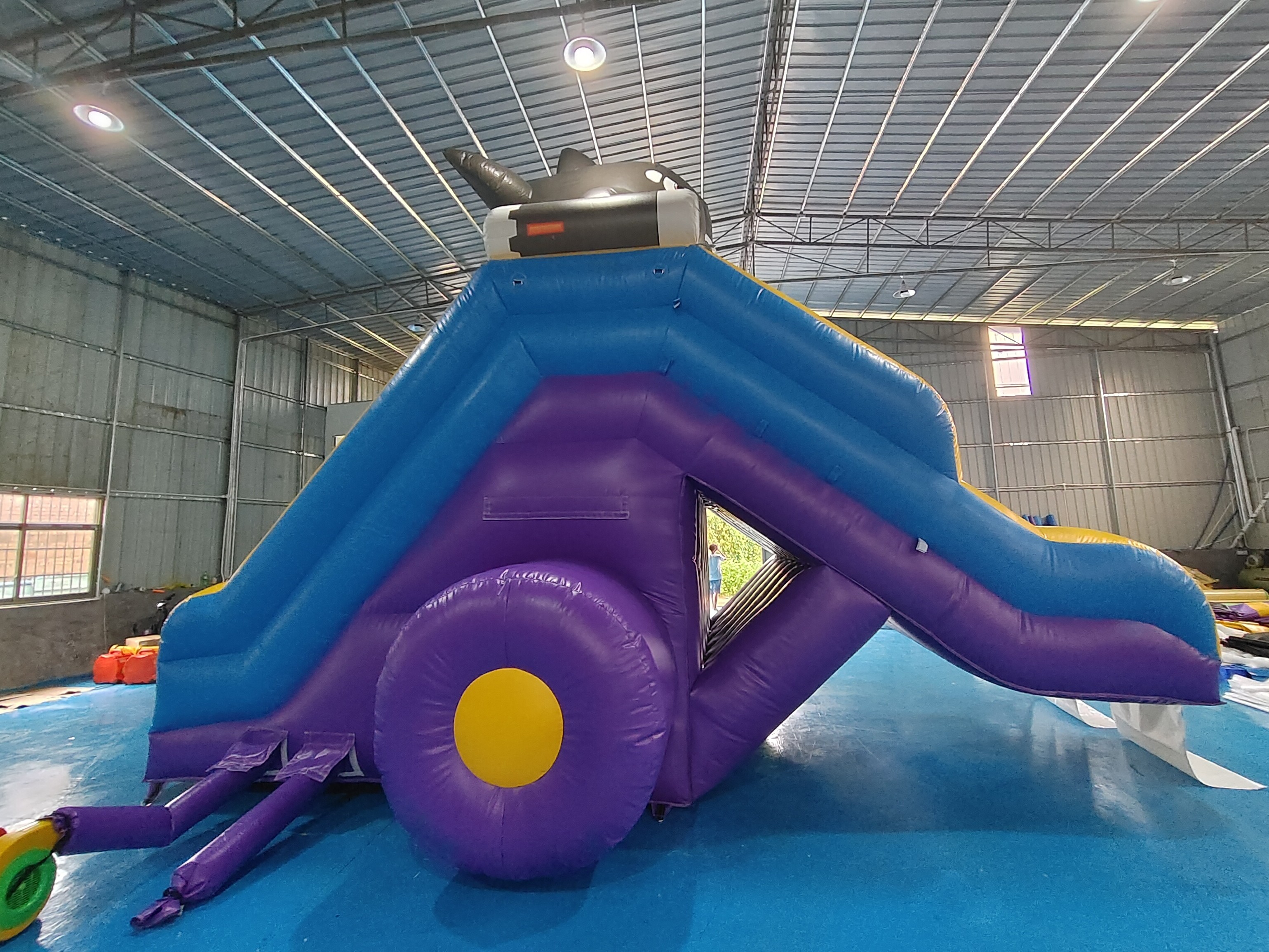 Digital Printing Inflatable Dry Slide Castle Double Slides Inflatable Giant Slides Shark Cartoon For Kids And Adults