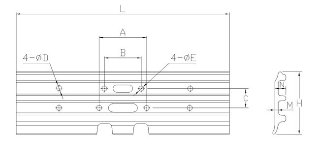 25MnB Steel Track Shoes With High Strength Heat Treatment Material