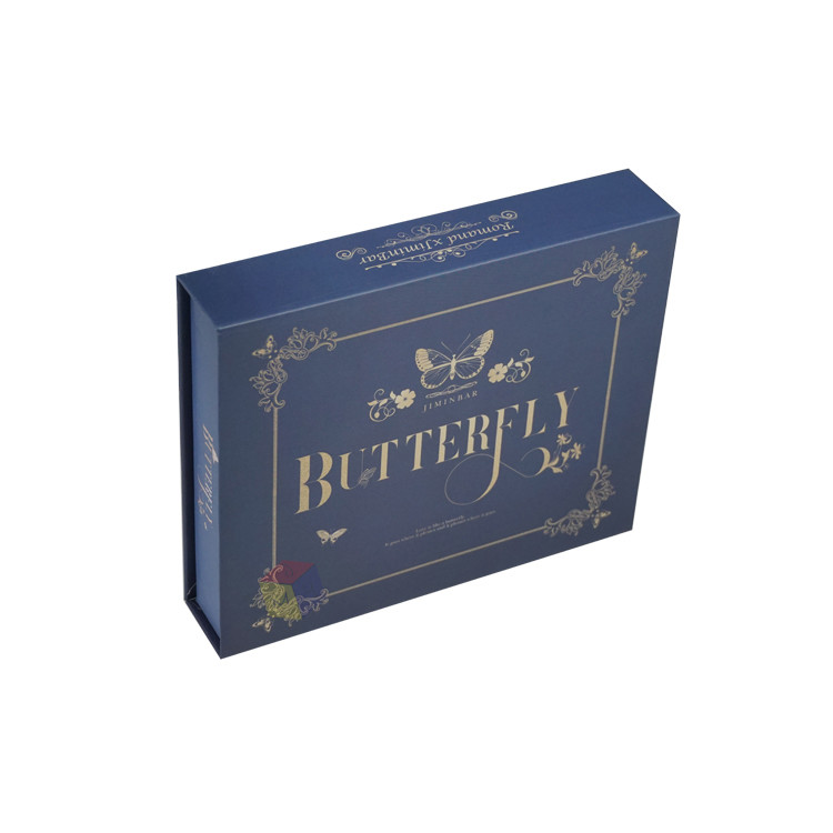 Custom Book Shape Rigid Cardboard Magnetic Closure Gift Box Packaging With EVA Foam Insert