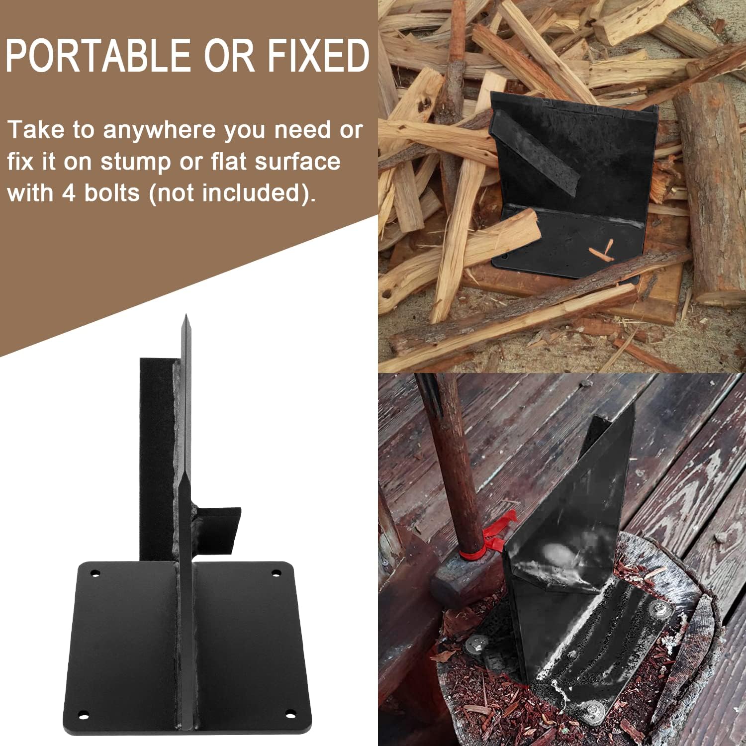 High Strength Structural Steel Firewood Splitter in White Lightweight and for Kindling