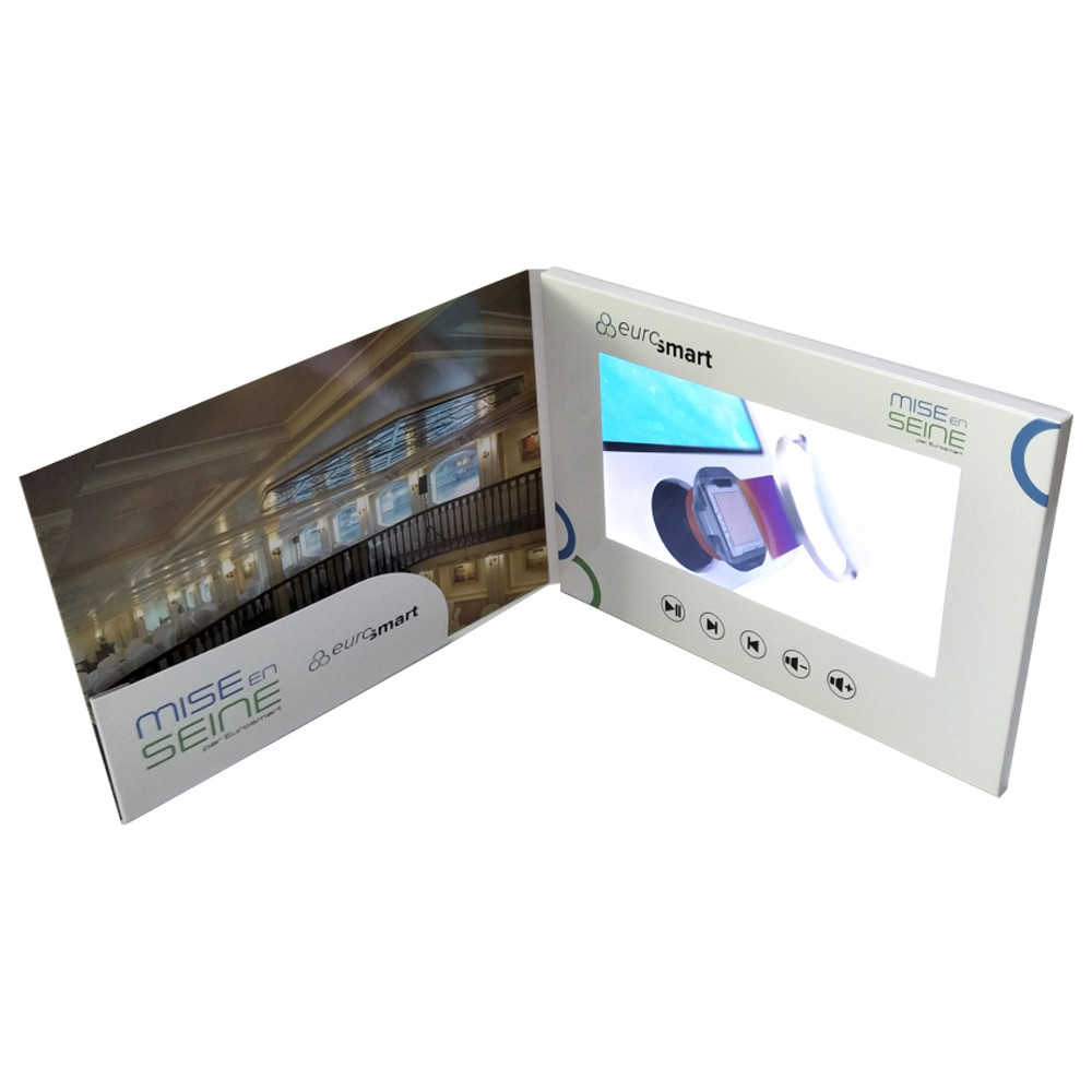10 inch custom print video brochure display,LCD video brochure display with power adaptor