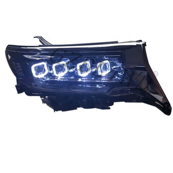 RGB Angel Eye LED Headlights For Toyota Land Cruiser Prado GXL PW Fj150 2018 2019