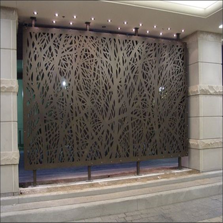 Laser Cut Aluminum Perforated Carved Screen Panels for interior decorative room divider