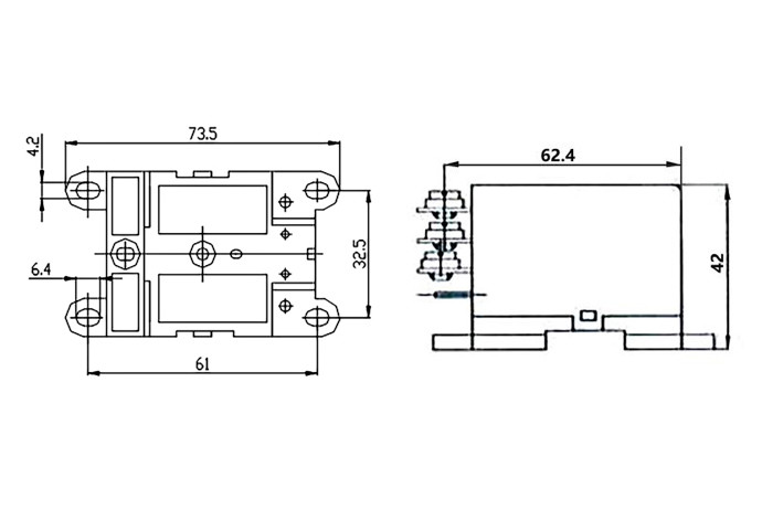 WJ176 JQX52F 40A Ac 250V Industrial Control Relay For Fans and Light Traps