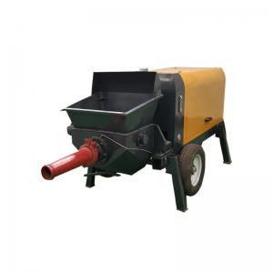 China Small Concrete Pump with flexible hose, High Quality Fine Stone Trailer Pump on sale