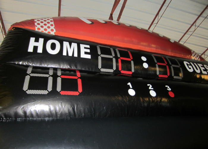 Exciting Inflatable commercial dry slide football sport games themed inflatable standard slide