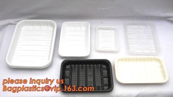 Corn Starch Biodegradable Plastic Meal Prep Tray, Eco-friendly bio disposable
