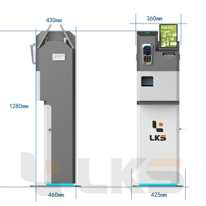 User-Friendly Dual Screen Self Payment Kiosk with Cash Coin Handling and Software