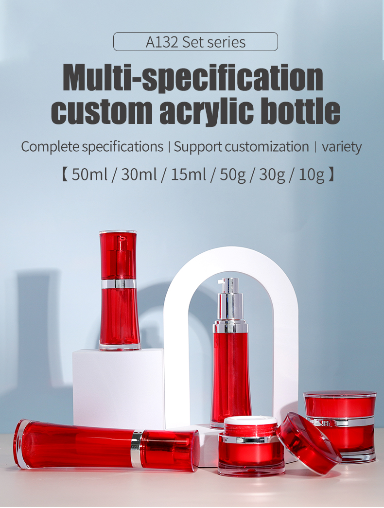 Sealing Mist Spray Bottles Red Slim Waist Lotion Cream Bottle For Mist Packaging