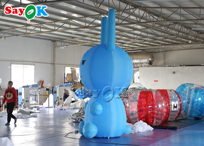 3m Inflatable Cartoon Characters Jumbo Blow Up Blue Bunny