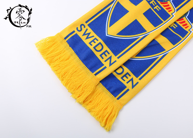 Printed Soccer Fans Sublimated Scarf , Warm Sports Soccer Ball Scarf