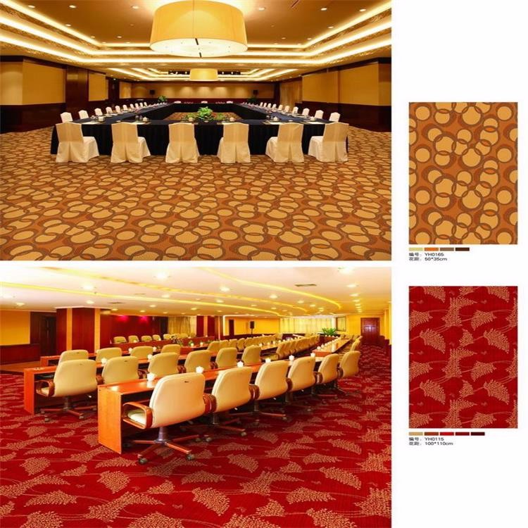 Elegant red printed wall to wall nylon carpet for commercial