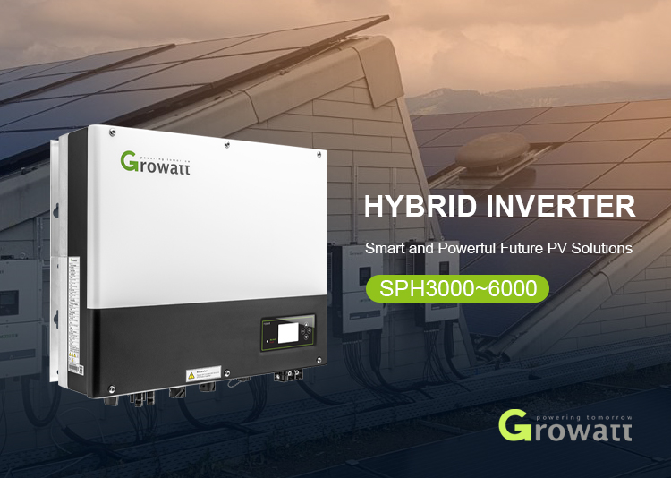 Growatt 3kw 5w 6kw 8kw 10kw Solar Inverter 48v 99.9% Efficiency for Home and Government