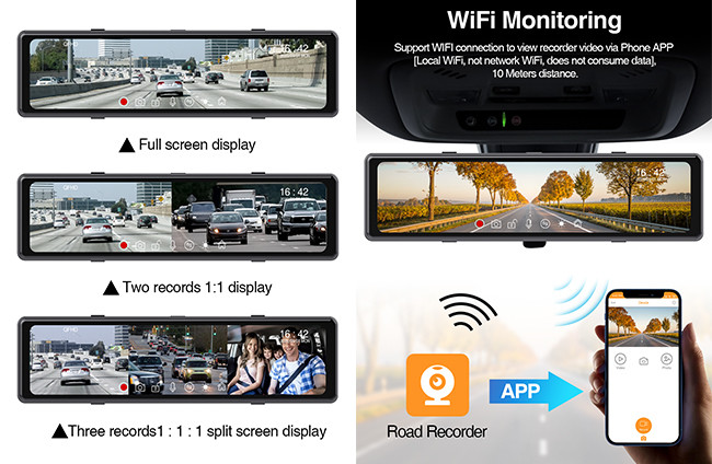 11.26 Inch Car Dash Cam Car DVR Camera Auto Digital Video Recorder Camcorder
