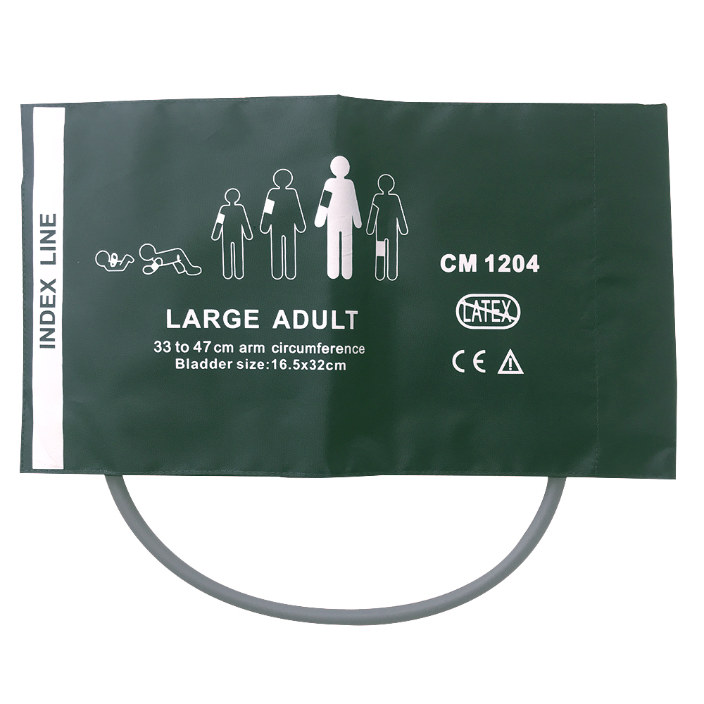 Reusable Nylon Large Adult Bp Cuff Single Tube 47 Cm With CE/ISO13485 Certificate