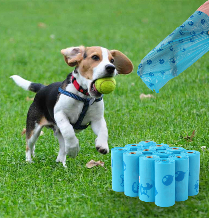 Pet Garbage Bag Biodegradable Materials Poop Pickup Dog Poop Bag Capsule Dispenser